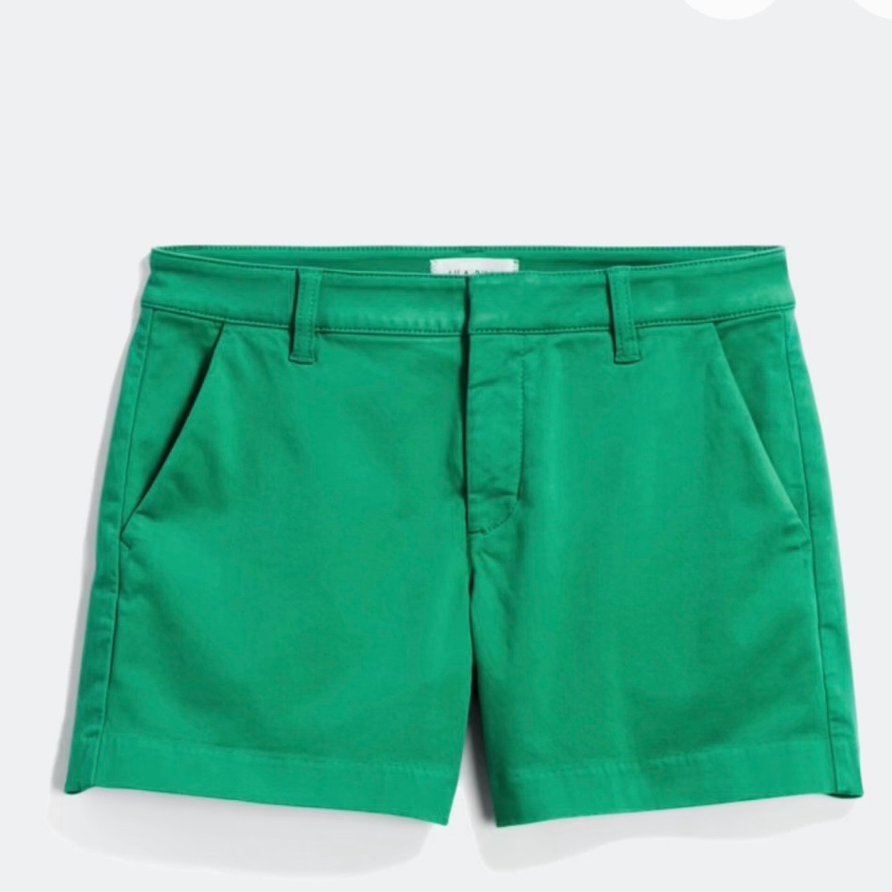 LILA RYAN Green Bermudas Tailored Cotton Blend